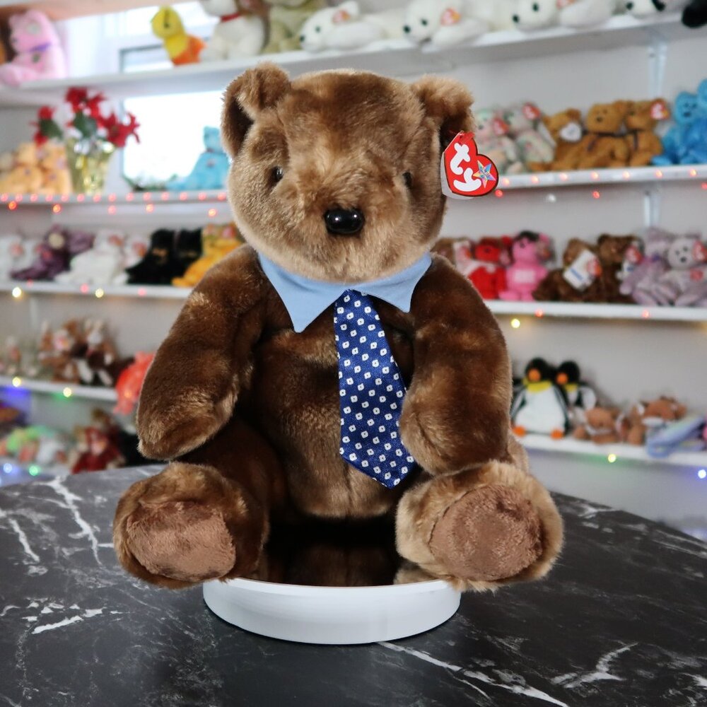 TY Beanie Buddy - Hero the Father's Day Bear | MWMT Mint Tags | Retired | Rare